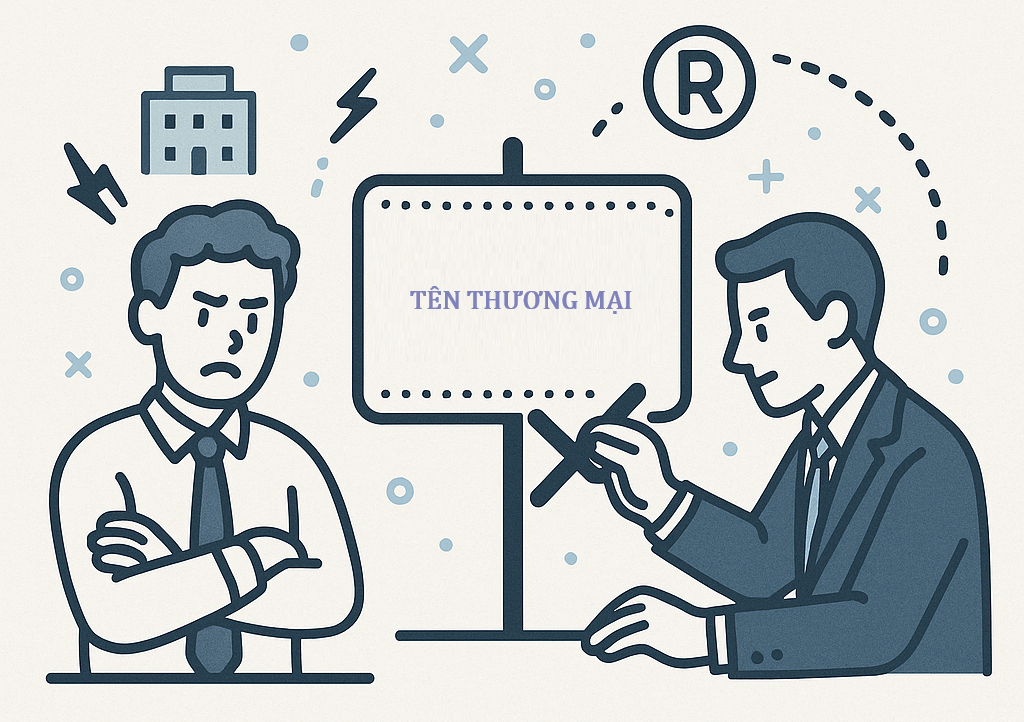 Hành vi xâm phạm quyền đối với tên thương mại