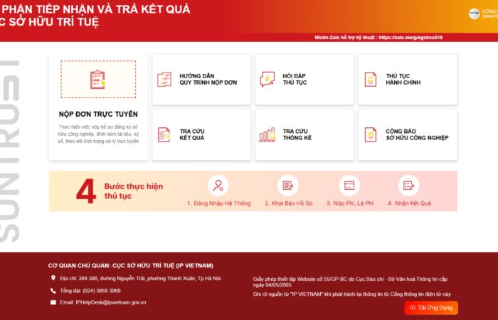 Nộp đơn đăng ký nhãn hiệu online