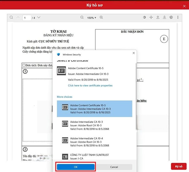 Hướng dẫn ký số bằng usb token trên cổng dịch vụ công cục sở hữu trí tuệ