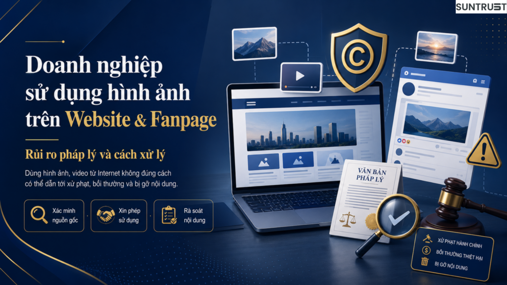 Doanh nghiệp sử dụng hình ảnh, trên Website và Fanpage