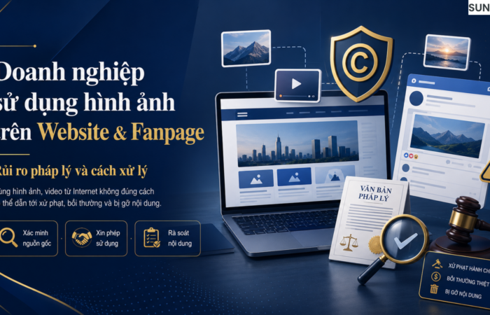 Doanh nghiệp sử dụng hình ảnh, trên Website và Fanpage