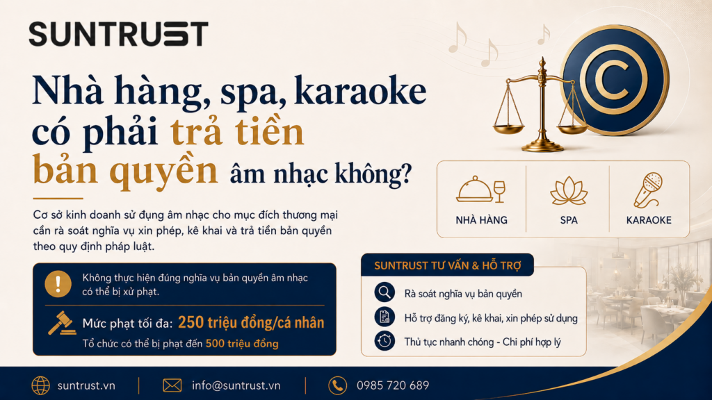 Nhà hàng, spa, karaoke có phải trả tiền bản quyền âm nhạc không