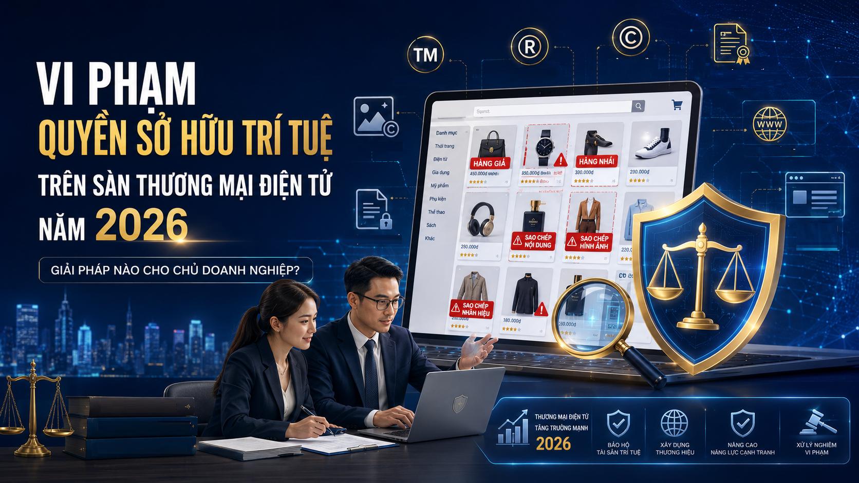 Vi phạm quyền sở hữu trí tuệ trên sàn thương mại điện tử