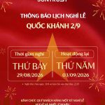 THÔNG BÁO NGHỈ LỄ QUỐC KHÁNH 02/09/2026