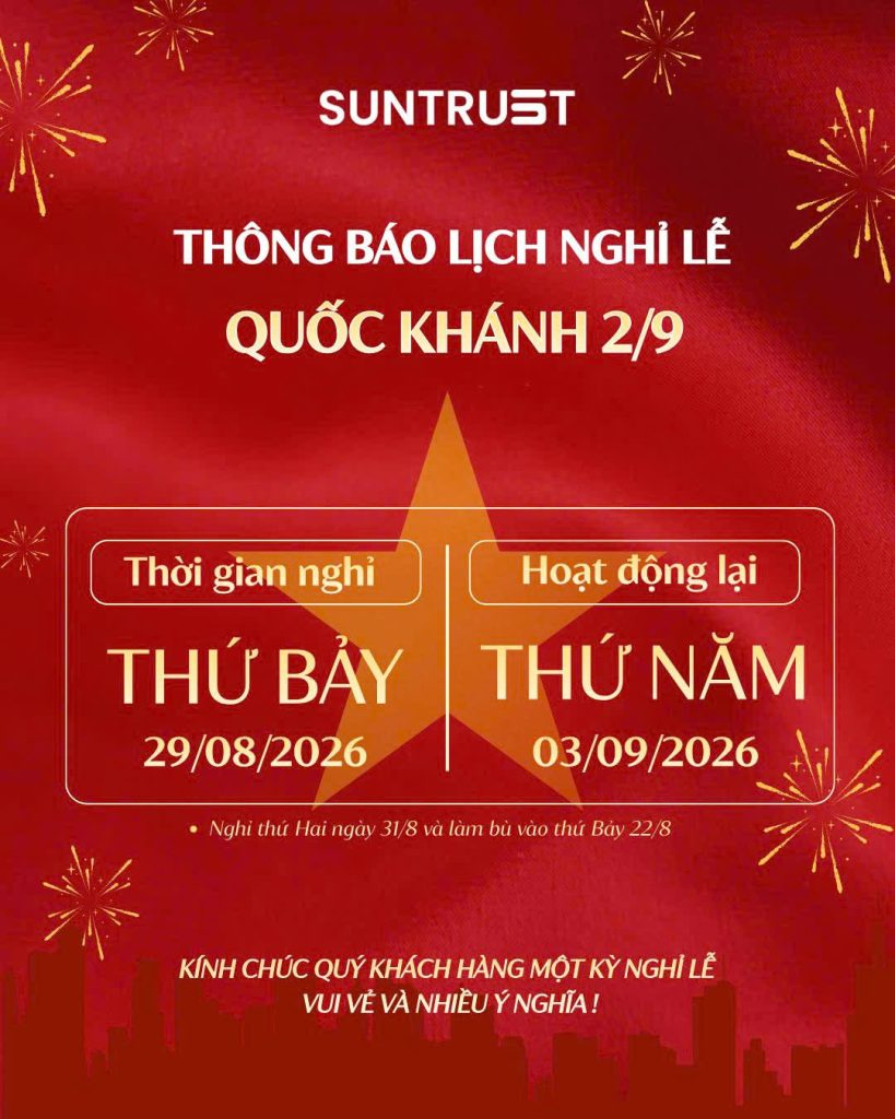 THÔNG BÁO NGHỈ LỄ QUỐC KHÁNH 02/09/2026