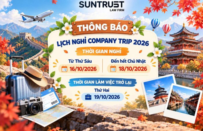 THÔNG BÁO LỊCH NGHỈ DU LỊCH